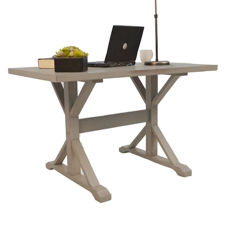 Convenience Concepts Delano Trestle Desk, Weathered Gray HI2548863